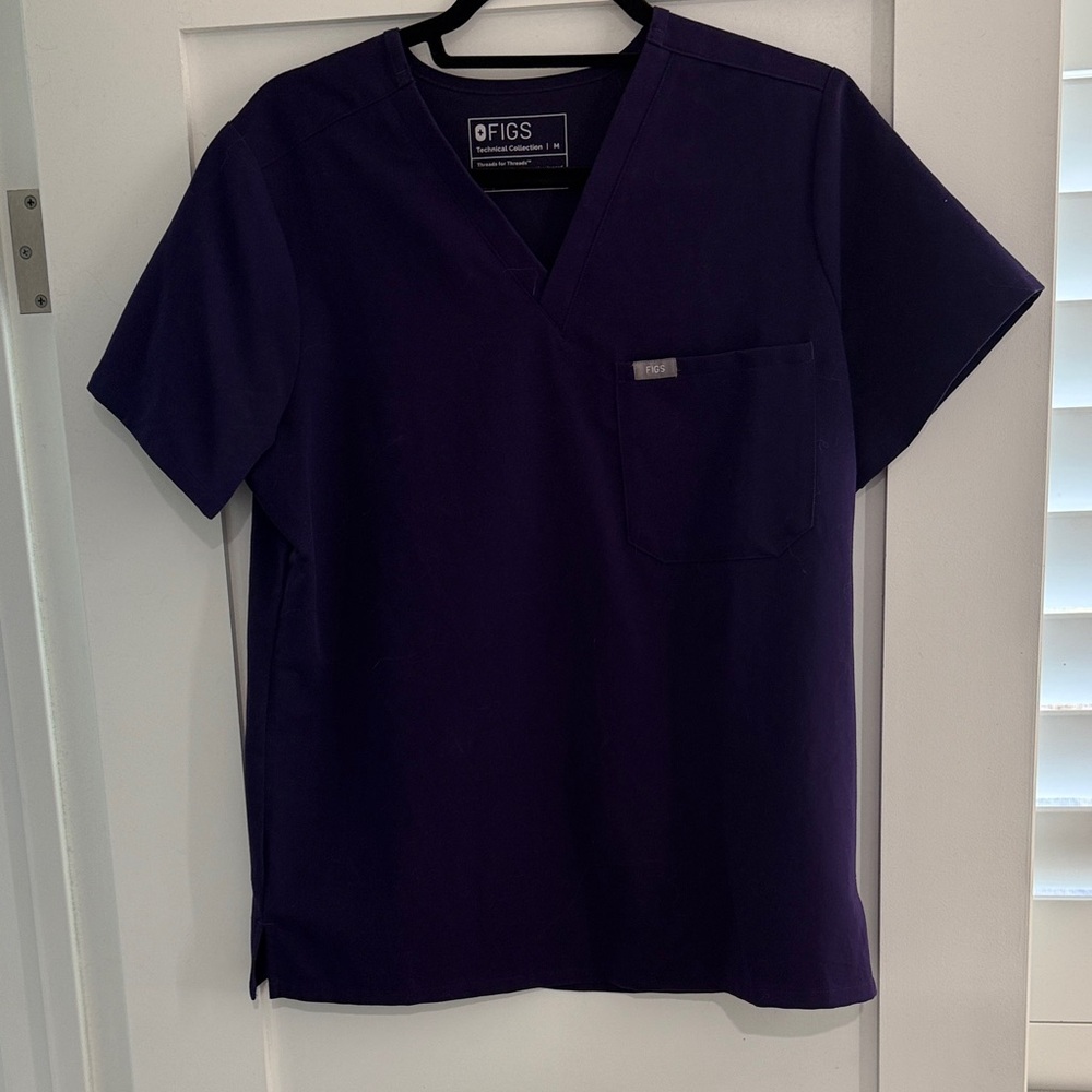 Figs Women's Purple Catarina One Pocket Scrub Top